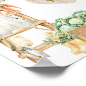 Lokaal geteeld Boerderij Rustiek Baby shower Gift Poster (Hoek)