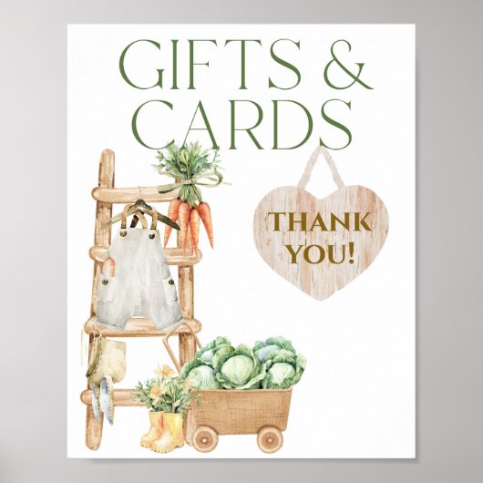 Lokaal geteeld Boerderij Rustiek Baby shower Gift Poster (Voorkant)
