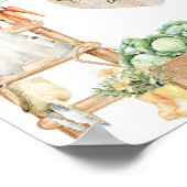 Lokaal geteeld Boerderij Rustiek Baby shower Sweet Poster (Hoek)