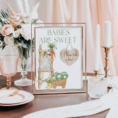 Lokaal geteeld Boerderij Rustiek Baby shower Sweet Poster