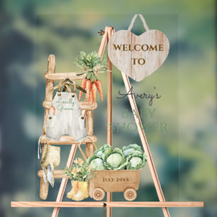 Lokaal geteeld Boerderij Rustiek Baby shower Welko Acryl Bord