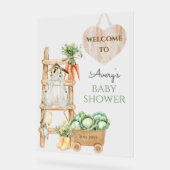 Lokaal geteeld Boerderij Rustiek Baby shower Welko Acryl Bord (Hoek)