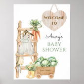 Lokaal geteeld Boerderij Rustiek Baby shower Welko Poster (Voorkant)