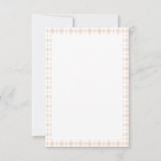 Lokaal geteeld Boerderij rustieke Baby shower Beda Bedankkaart (Achterkant)