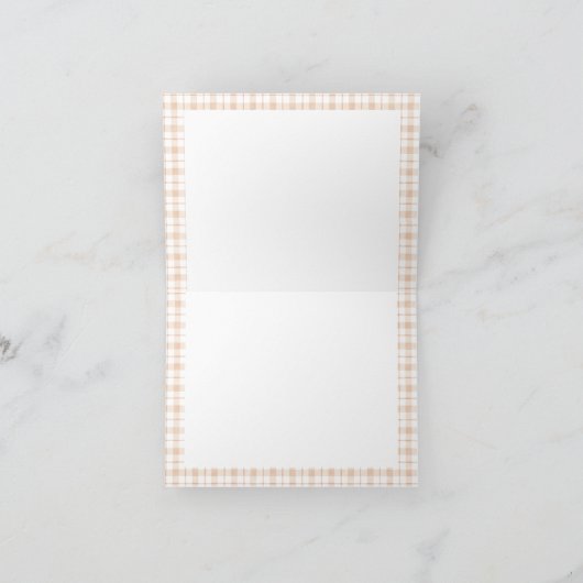 Lokaal geteeld Boerderij rustieke Baby shower Beda Bedankkaart (Binnen)