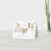 Lokaal geteeld Boerderij rustieke Baby shower Beda Bedankkaart (Voorkant)