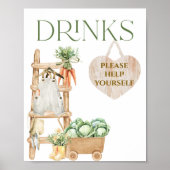 Lokaal geteeld Boerderij rustieke Baby shower Drin Poster (Voorkant)