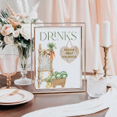 Lokaal geteeld Boerderij rustieke Baby shower Drin Poster