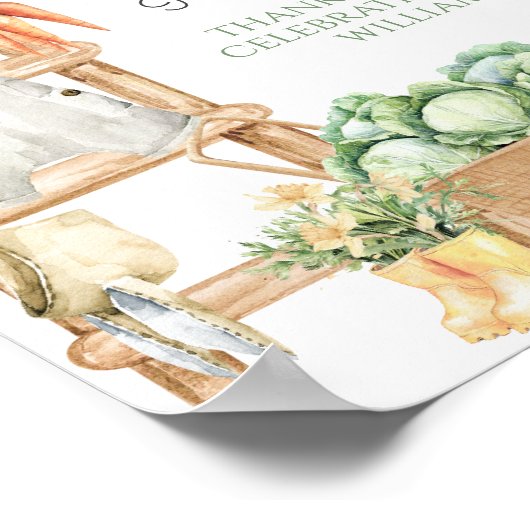 Lokaal geteeld Boerderij rustieke Baby shower guns Poster (Hoek)