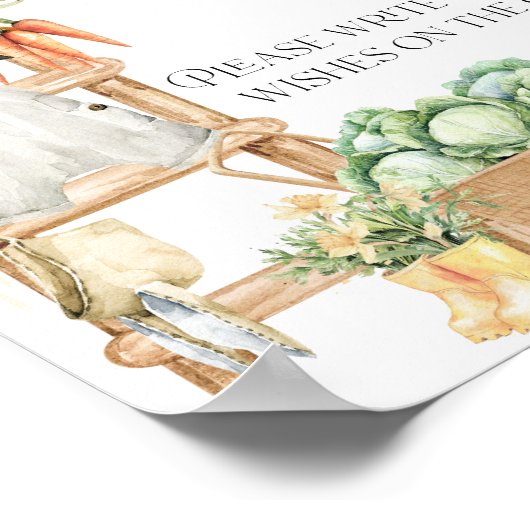 Lokaal geteeld Boerderij rustieke Baby shower wens Poster (Hoek)