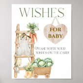Lokaal geteeld Boerderij rustieke Baby shower wens Poster (Voorkant)