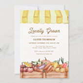 Lokaal geteeld Boerderij Veggie Fruit Baby shower Kaart (Voorkant)