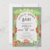 Lokaal geteeld, Boerenmarkt Groen Baby shower Kaart (Voorkant)