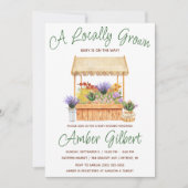 Lokaal geteeld, Boer's Flower Market Baby shower Kaart (Voorkant)
