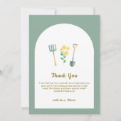 Lokaal geteeld Boho Floral Gardening Baby shower Bedankkaart (Voorkant)
