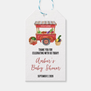 Lokaal geteeld, de markt van de landbouwer Baby sh Cadeaulabel