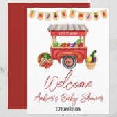 Lokaal geteeld, Farmer's Market Baby shower Welkom (Voorkant / Achterkant)