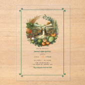 Lokaal geteeld - Farmers Market Verjaardagsfeest Acryl Uitnodigingen (Voorkant)