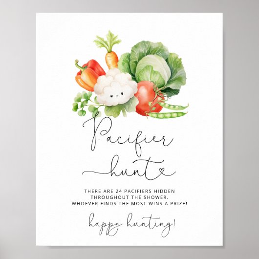 Lokaal geteeld Fopspeen jacht baby shower spel Poster (Voorkant)