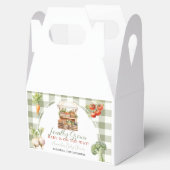Lokaal geteeld Fresh Market Baby shower Gingham Bedankdoosjes (Geopend)
