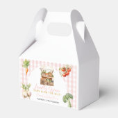 Lokaal geteeld Fresh Market Baby shower Gingham Bedankdoosjes (Voorkant Zijde)