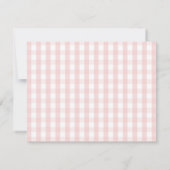 Lokaal geteeld Fresh Market Baby shower Gingham Bedankkaart (Achterkant)