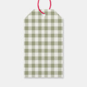 Lokaal geteeld Fresh Market Baby shower Gingham Cadeaulabel (Achterkant)
