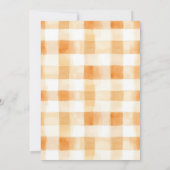 Lokaal geteeld Fresh Market Baby shower Gingham Kaart (Achterkant)