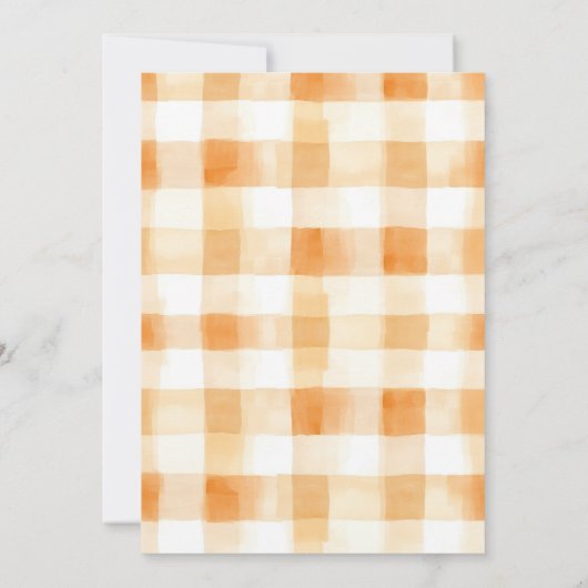 Lokaal geteeld Fresh Market Baby shower Gingham Kaart (Achterkant)