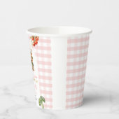 Lokaal geteeld Fresh Market Baby shower Gingham Papieren Bekers (Links)