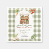 Lokaal geteeld Fresh Market Baby shower Gingham Servet (Voorkant)