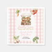 Lokaal geteeld Fresh Market Baby shower Gingham Servet (Voorkant)