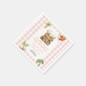 Lokaal geteeld Fresh Market Baby shower Gingham Servet (Hoek)