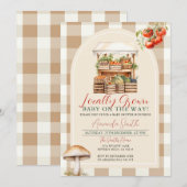 Lokaal geteeld Fresh Market Veggie Baby shower Kaart (Voorkant / Achterkant)