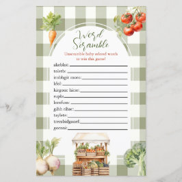 Lokaal geteeld Fresh Market Word Scramble spel