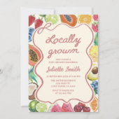 Lokaal geteeld fruit Baby shower Kaart (Voorkant)