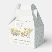 Lokaal geteeld Golden Retriever Floral Baby shower Bedankdoosjes (Achterkant)