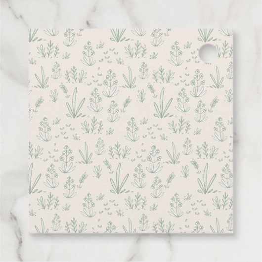 Lokaal geteeld Golden Retriever Floral Baby shower Bedankjes Labels (Achterkant)