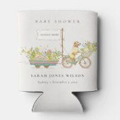 Lokaal geteeld Golden Retriever Floral Baby shower Blikjeskoeler (Achterkant)