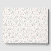 Lokaal geteeld Golden Retriever Floral Baby shower Gastenboek (Achterkant)