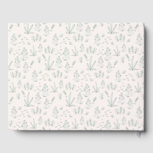 Lokaal geteeld Golden Retriever Floral Baby shower Gastenboek (Achterkant)