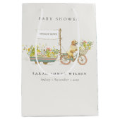 Lokaal geteeld Golden Retriever Floral Baby shower Medium Cadeauzakje (Voorkant)