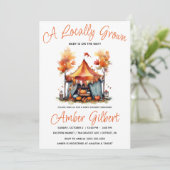 Lokaal geteeld, Herfst Farmer's Market Baby shower Kaart (Staand voorkant)