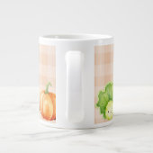 Lokaal geteeld herfst pompoen baby shower grote koffiekop (Achterkant)