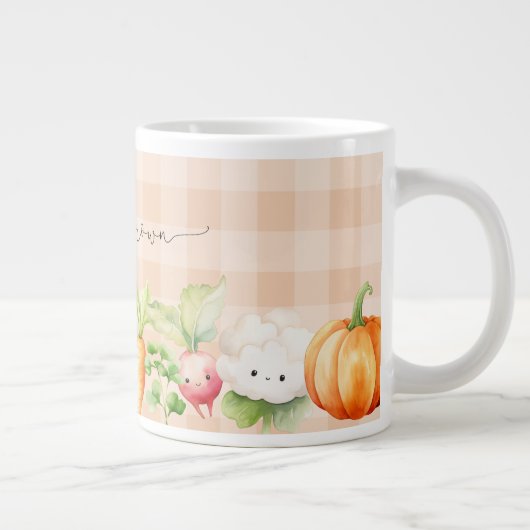 Lokaal geteeld herfst pompoen baby shower grote koffiekop (Rechts)