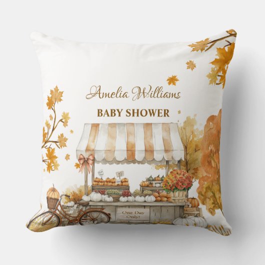 Lokaal geteeld herfstboeren markt Baby shower Kussen (Voorkant)