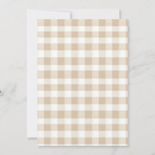 lokaal geteeld plantaardig Baby shower Kaart (Achterkant)