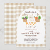 lokaal geteeld plantaardig Baby shower Kaart (Voorkant / Achterkant)