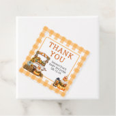 Lokaal geteeld pompoen Baby shower plein Bedankjes Labels (In situ)