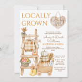 Lokaal geteeld pompoen Boerderij markt Herfst Baby Kaart (Voorkant)